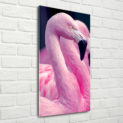Foto-obraz szkło hartowane pionowy Flamingi