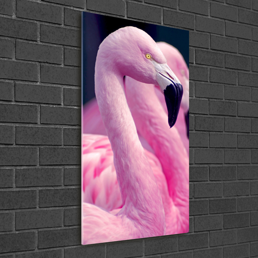 Foto-obraz szkło hartowane pionowy Flamingi