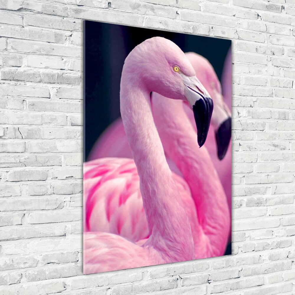 Foto-obraz szkło hartowane pionowy Flamingi
