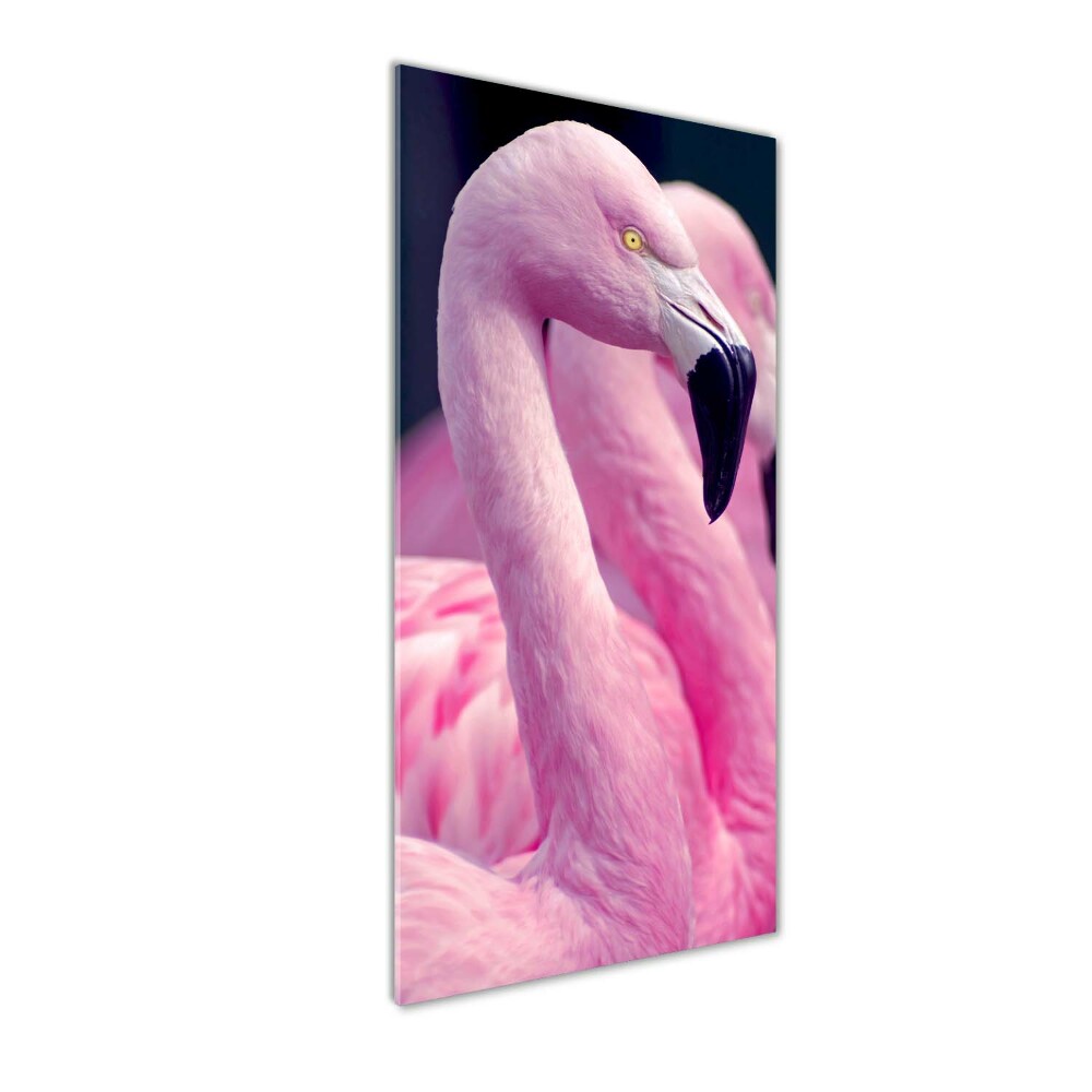 Foto-obraz szkło hartowane pionowy Flamingi