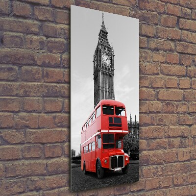 Foto obraz na szkle pionowy Londyński autobus
