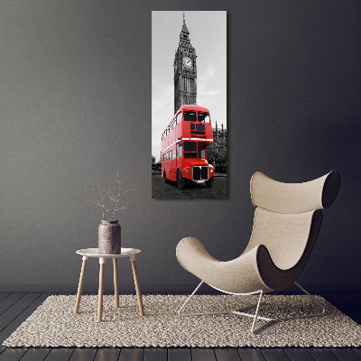 Foto obraz na szkle pionowy Londyński autobus