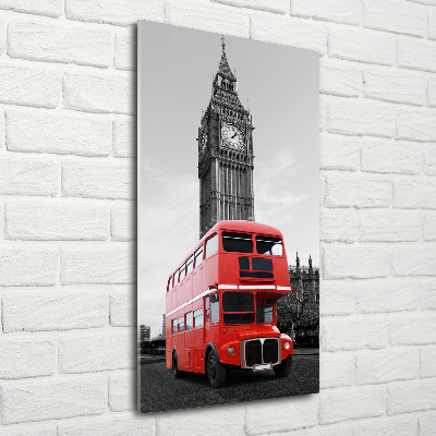 Foto obraz na szkle pionowy Londyński autobus
