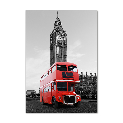 Foto obraz na szkle pionowy Londyński autobus