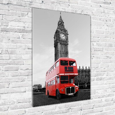 Foto obraz na szkle pionowy Londyński autobus