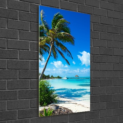 Foto obraz szklany pionowy Tropikalna plaża