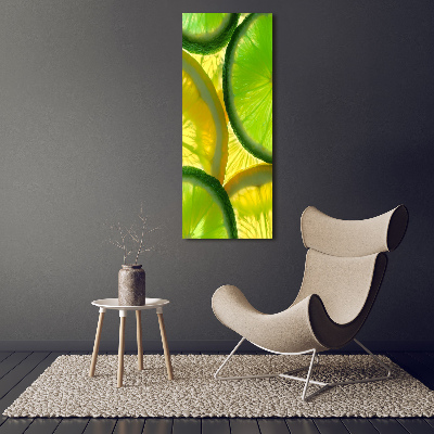 Foto obraz na szkle pionowy Limonka i cytryna