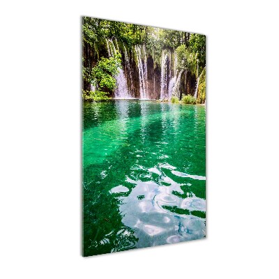 Foto obraz na szkle pionowy Jeziora Plitwickie