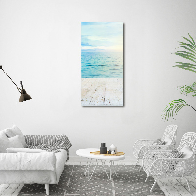 Foto obraz szklany pionowy Tropikalna plaża