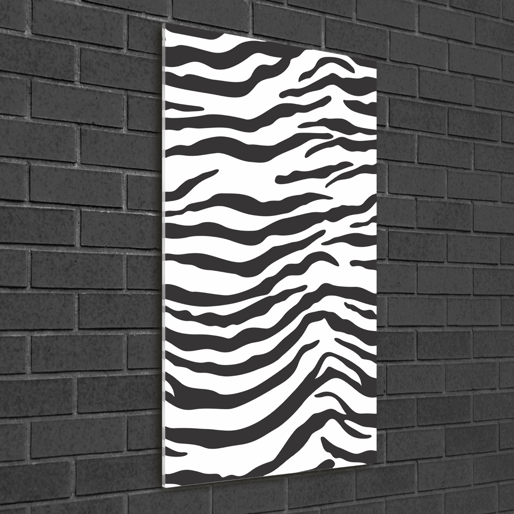 Foto obraz szkło hartowane pionowy Zebra tło