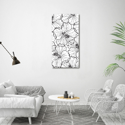 Foto-obraz szkło hartowane pionowy Hibiskus