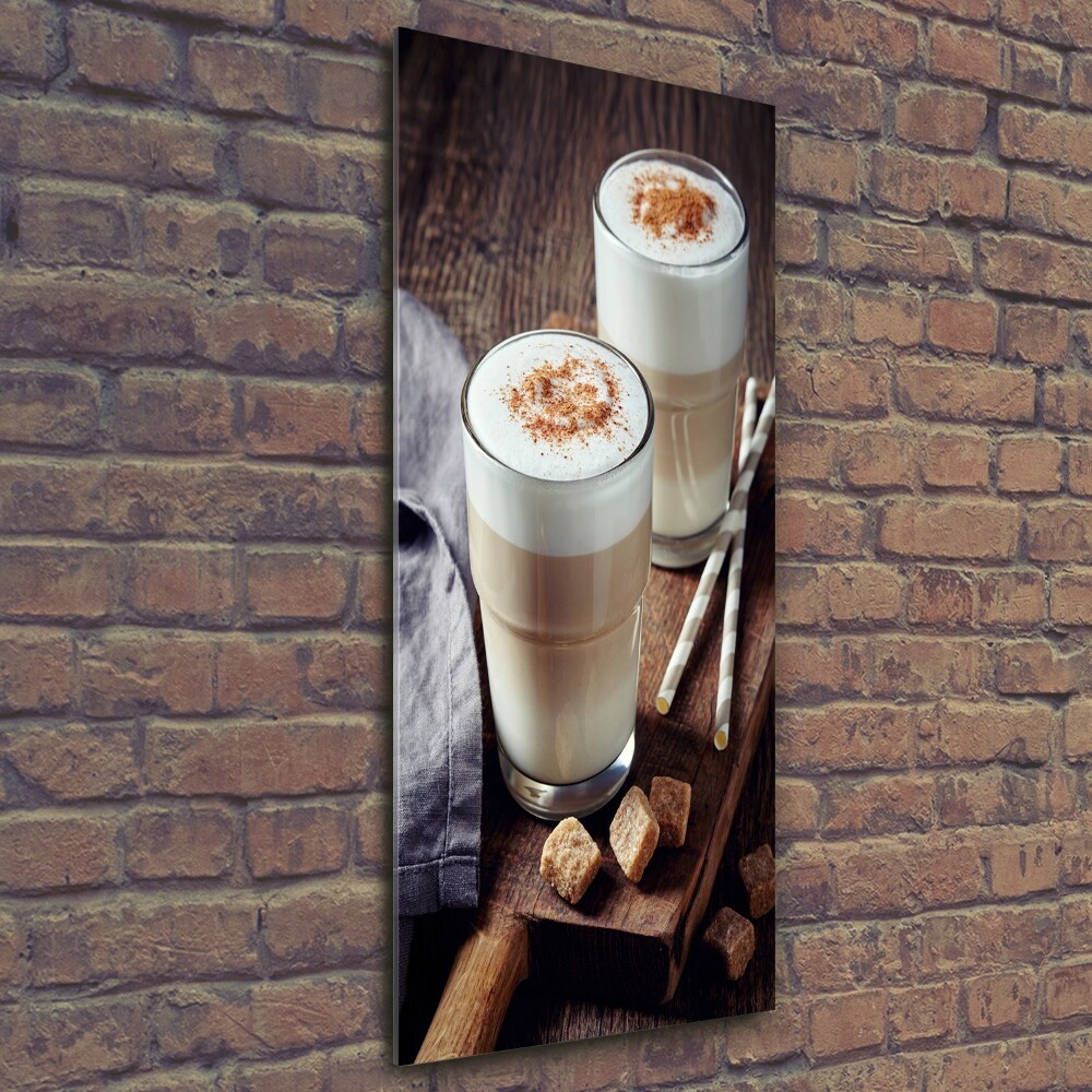 Foto obraz szkło hartowane pionowy Kawa latte