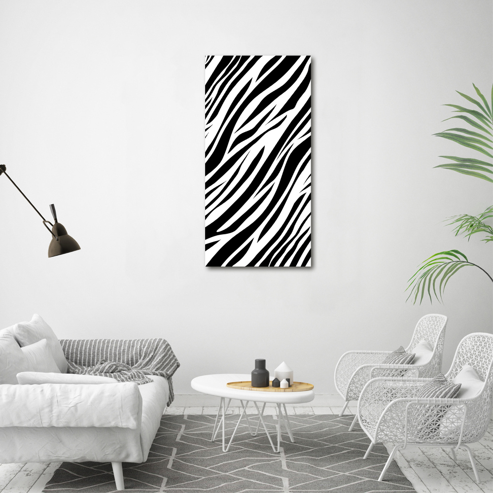 Foto obraz szkło hartowane pionowy Zebra tło