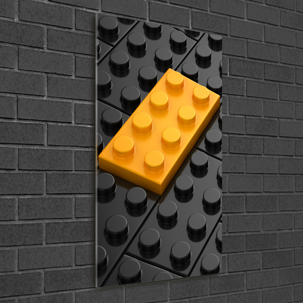 Foto obraz szkło hartowane pionowy Klocki lego