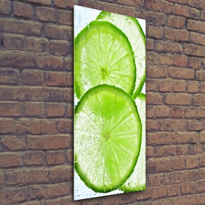 Foto obraz szklany pionowy Limonka pod wodą