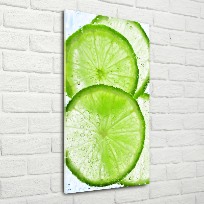 Foto obraz szklany pionowy Limonka pod wodą