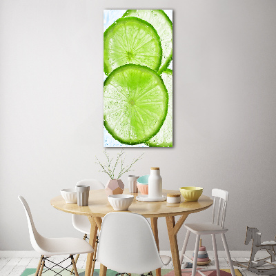 Foto obraz szklany pionowy Limonka pod wodą