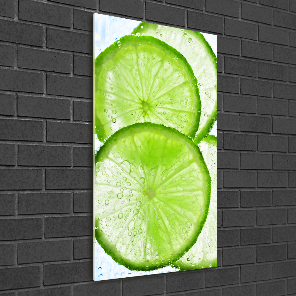 Foto obraz szklany pionowy Limonka pod wodą