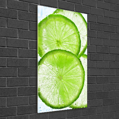 Foto obraz szklany pionowy Limonka pod wodą