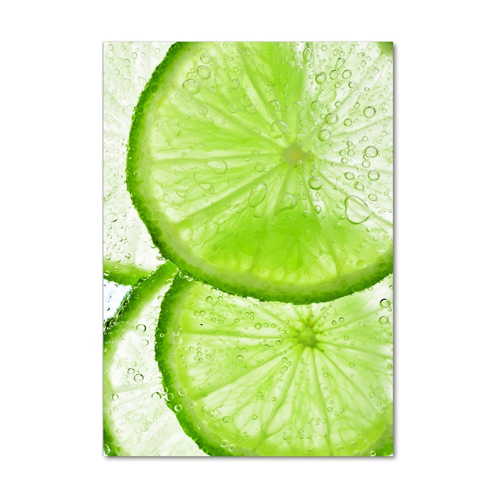 Foto obraz szklany pionowy Limonka pod wodą