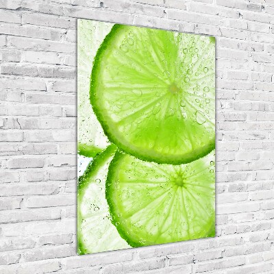 Foto obraz szklany pionowy Limonka pod wodą