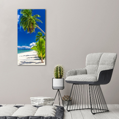 Foto obraz szklany pionowy Tropikalna plaża