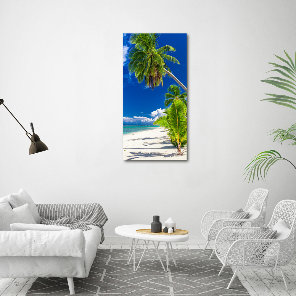 Foto obraz szklany pionowy Tropikalna plaża