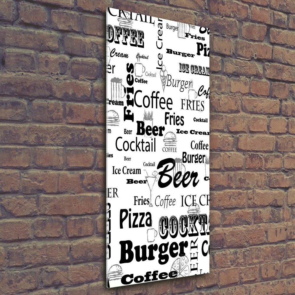 Foto obraz na szkle pionowy Menu w restauracji