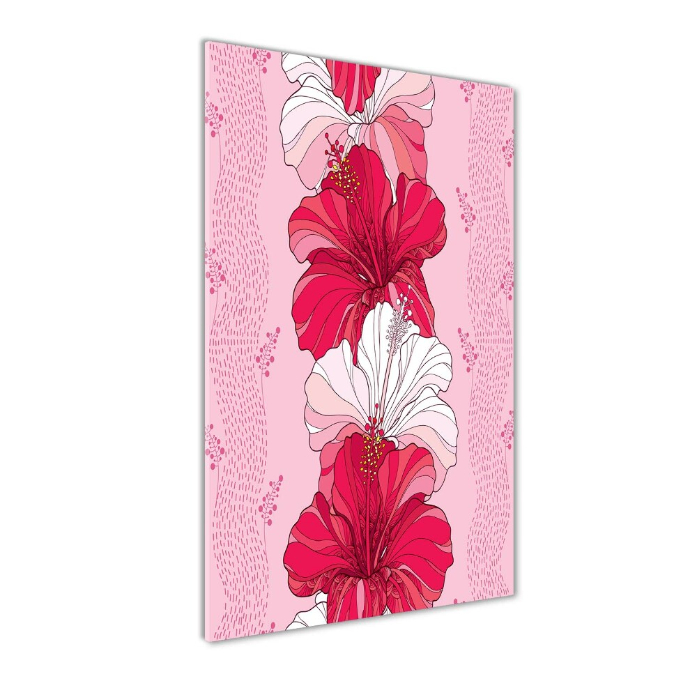 Foto-obraz szkło hartowane pionowy Hibiskus