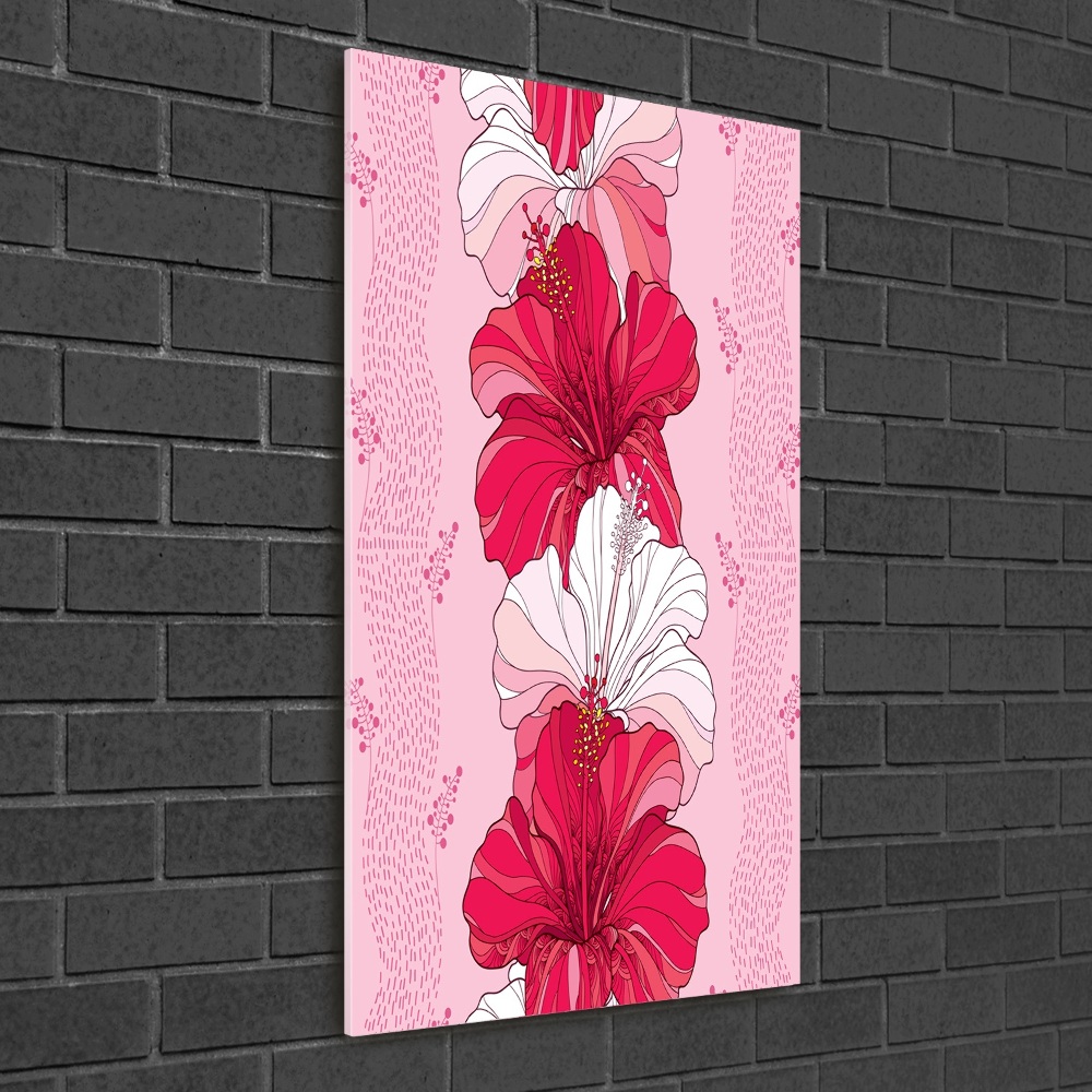 Foto-obraz szkło hartowane pionowy Hibiskus