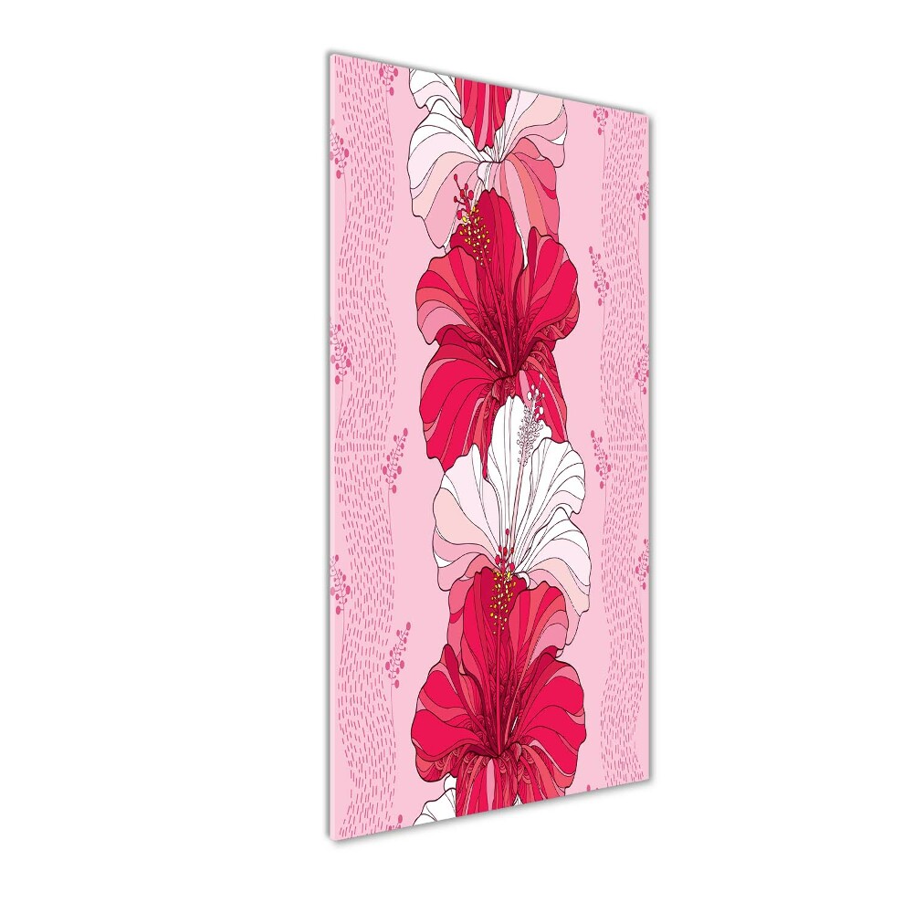 Foto-obraz szkło hartowane pionowy Hibiskus