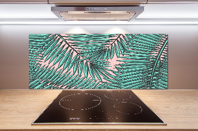 Panel dekor szkło Liście palmy