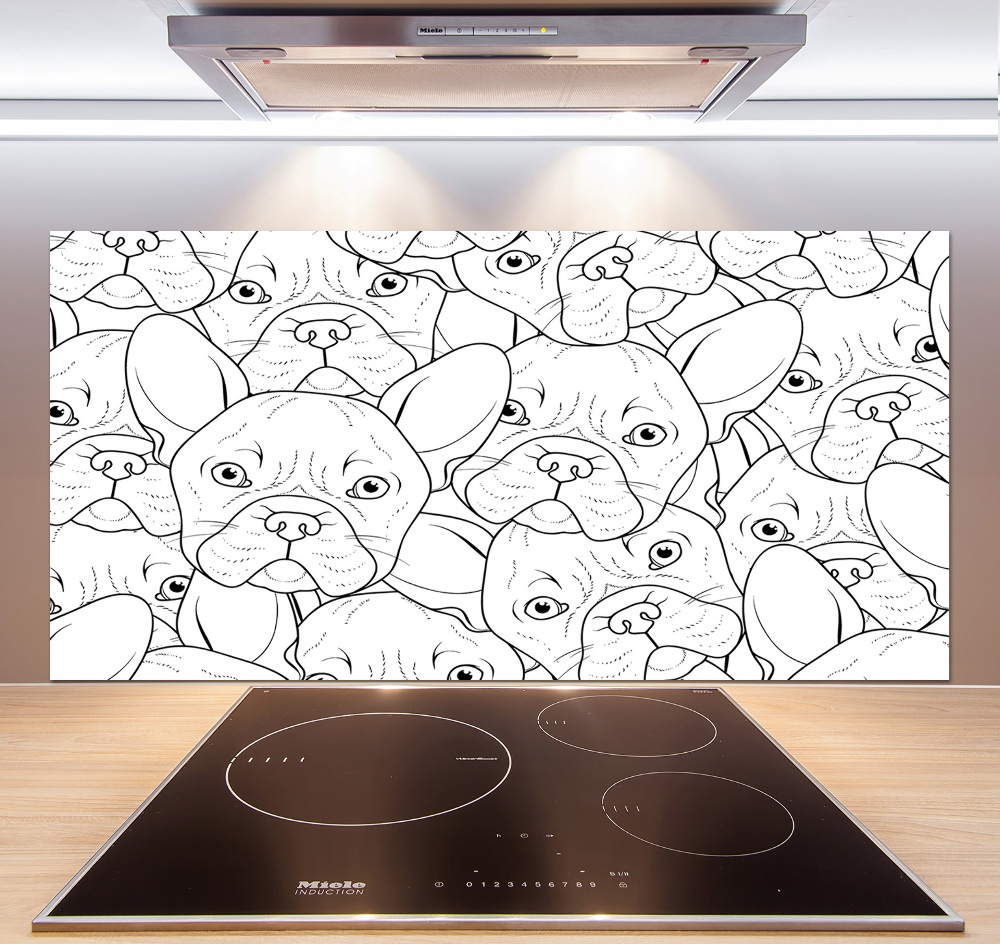 Panel do kuchni Buldogi francuskie