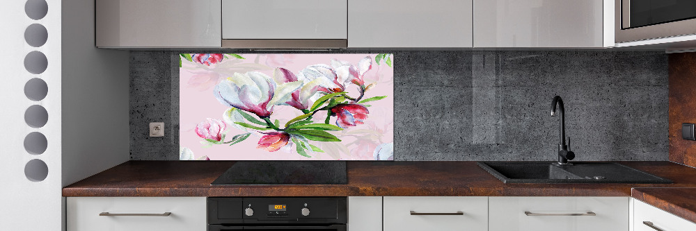 Panel do kuchni Kwiaty magnolii