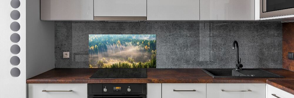 Panel dekor szkło Mgła w lesie