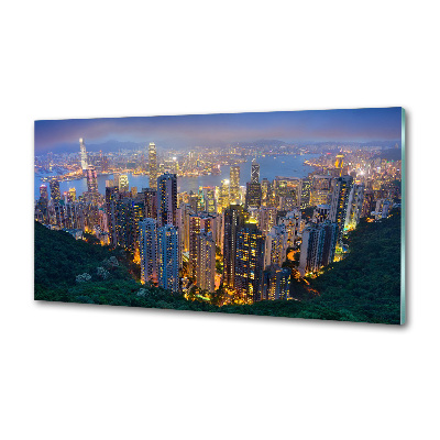 Panel do kuchni Hongkong nocą