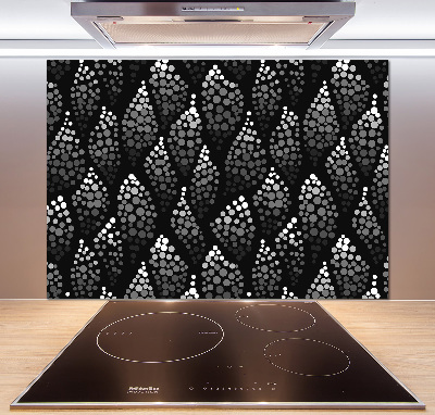 Panel lacobel Czarno-białe kropki