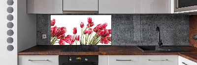 Panel do kuchni Czerwone tulipany