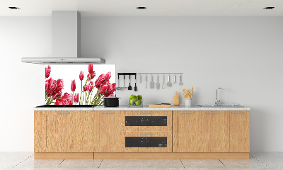 Panel do kuchni Czerwone tulipany