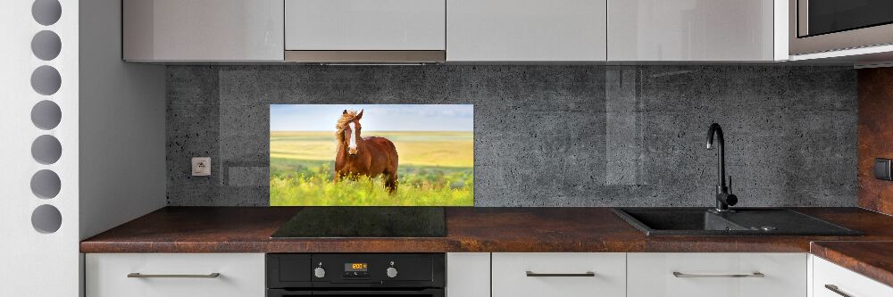 Panel dekor szkło Brązowy koń