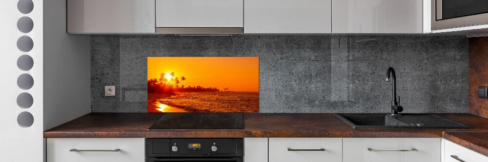 Panel lacobel Zachód słońca plaża