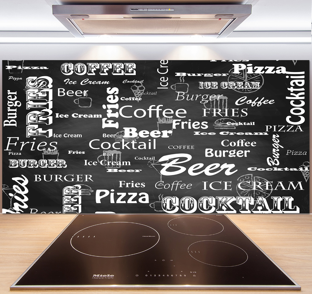 Panel do kuchni Menu w restauracji