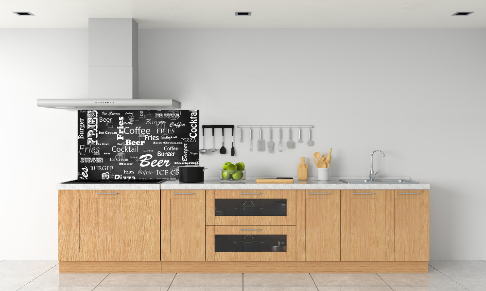 Panel do kuchni Menu w restauracji