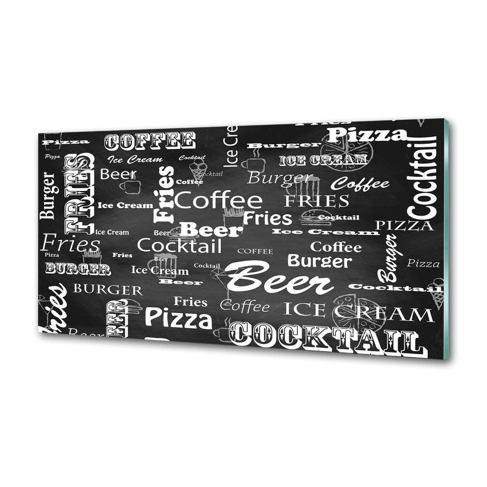 Panel do kuchni Menu w restauracji