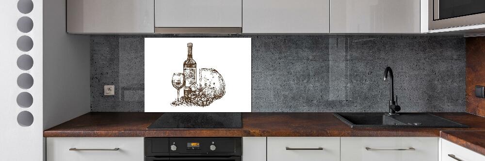 Panel do kuchni Wino i przekąski