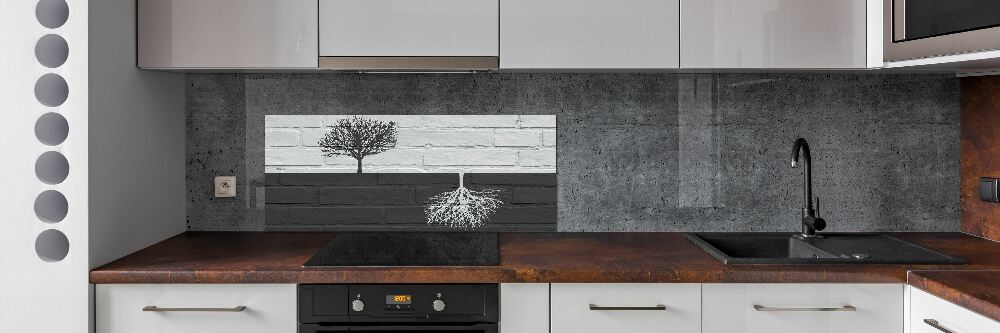 Panel do kuchni Drzewa na murze