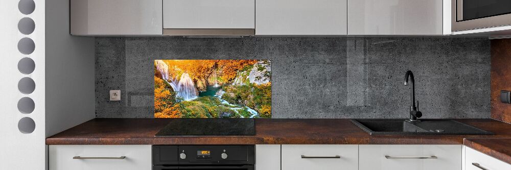 Panel do kuchni Wodospad jesienią
