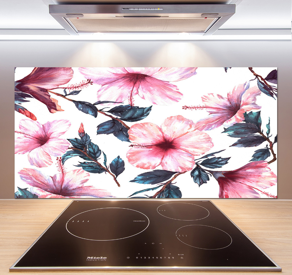 Panel do kuchni Kwiaty hibiskusa
