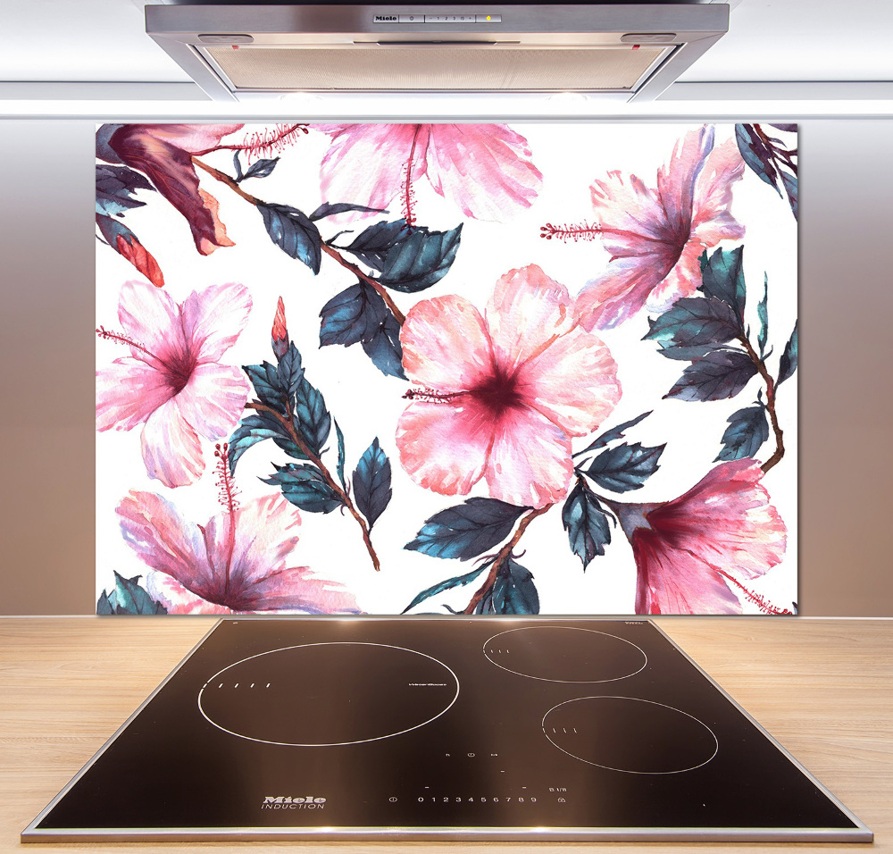 Panel do kuchni Kwiaty hibiskusa