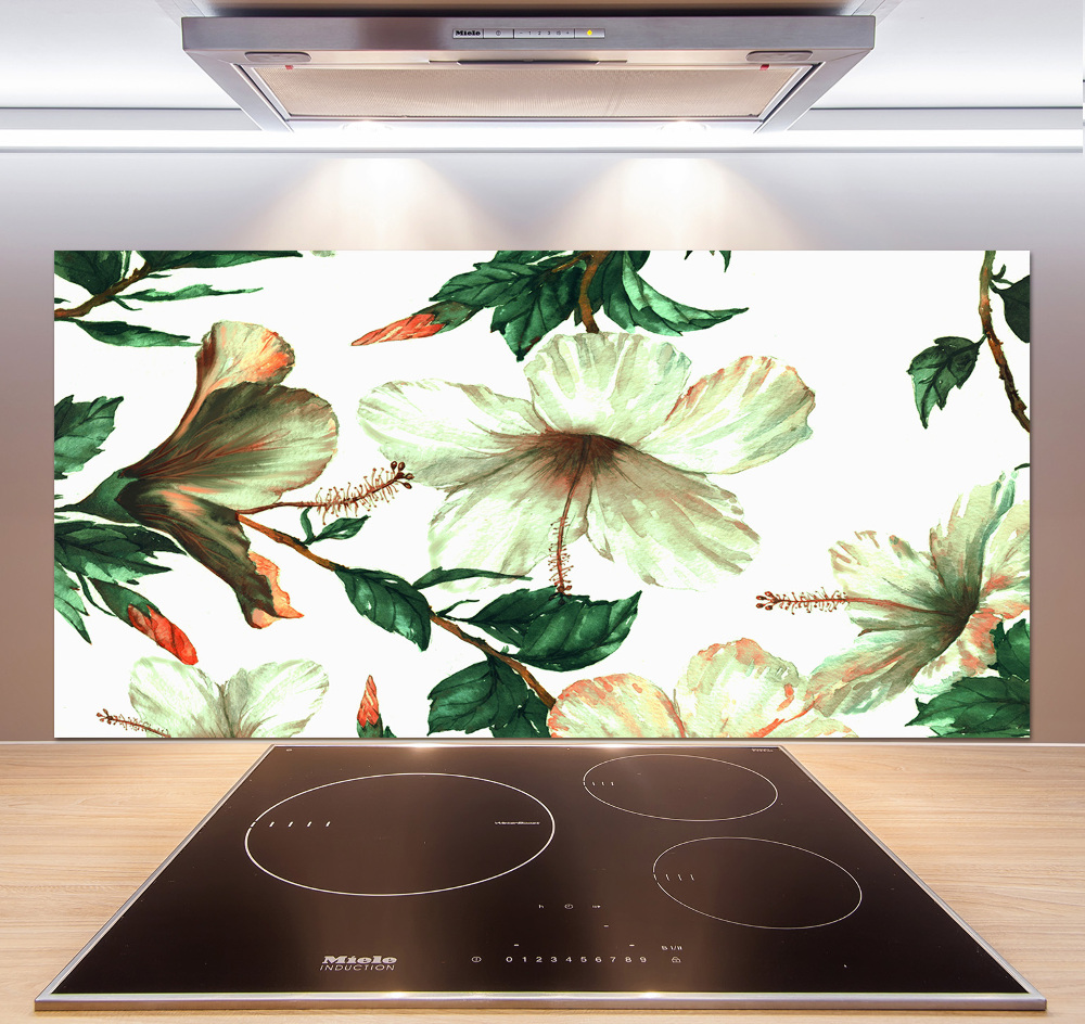 Panel do kuchni Kwiaty hibiskusa